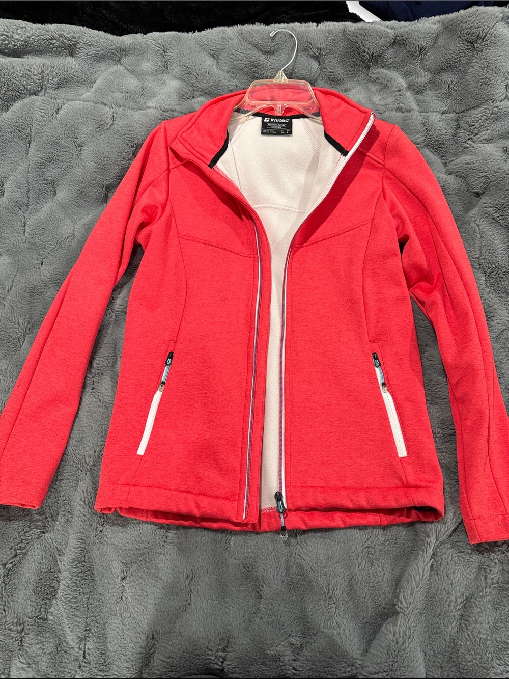 Killtec Women's Coral Red Full-Zip Utility Jacket